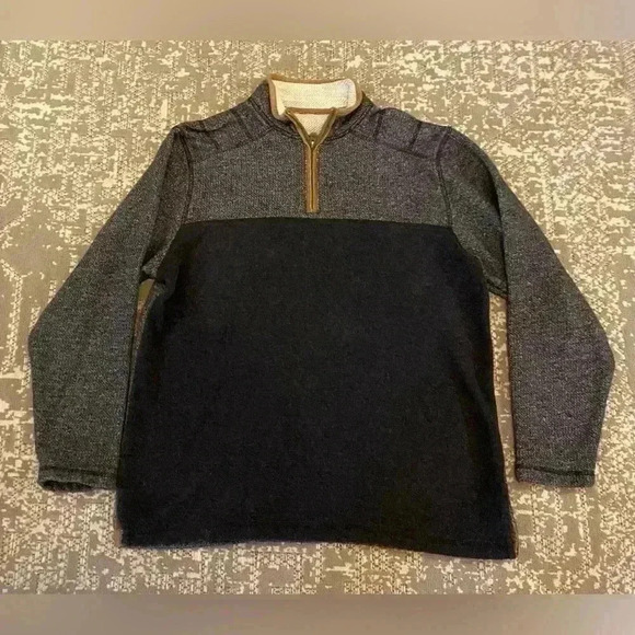 Dakota Grizzly Sweater Mens 1/4 Zip Long Sleeve Pullover size Large color Gray - Picture 1 of 5